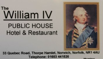 William IV Pub in Norwich loyalty Card  scheme